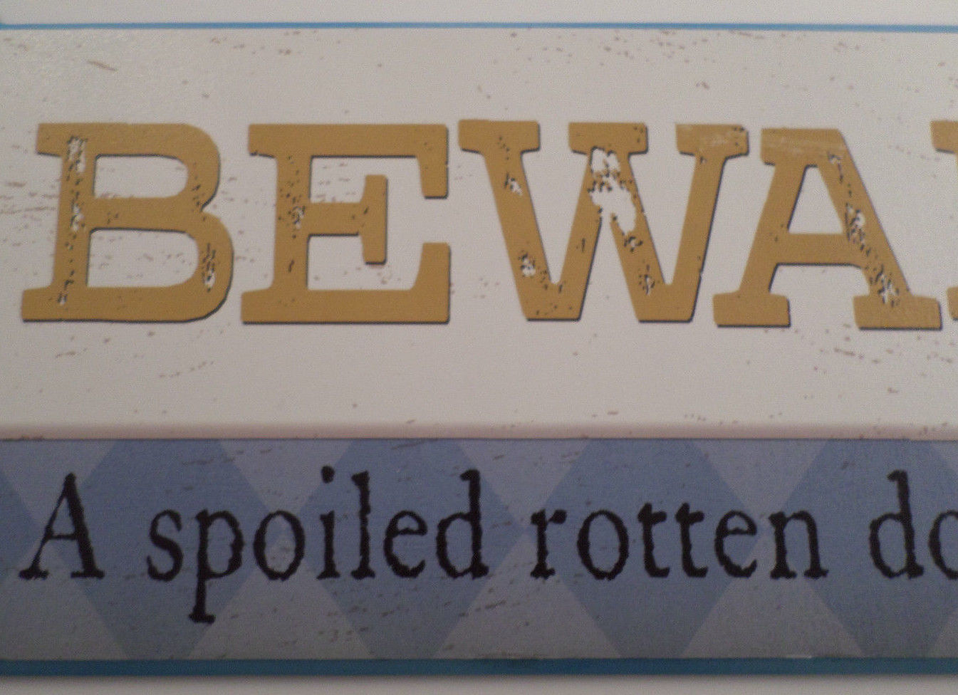 Beware Of Spoiled Rotten Dog Lives Here Bone Shape Wooden Wall Beware Of Spoiled Rotten Dog Lives Here Bone Shape Wooden Wall Plaque Sign Decor