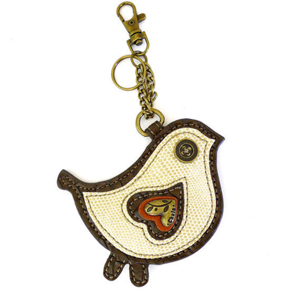 Chala Bird Key Chain Coin Purse Leather Bag Fob Charm