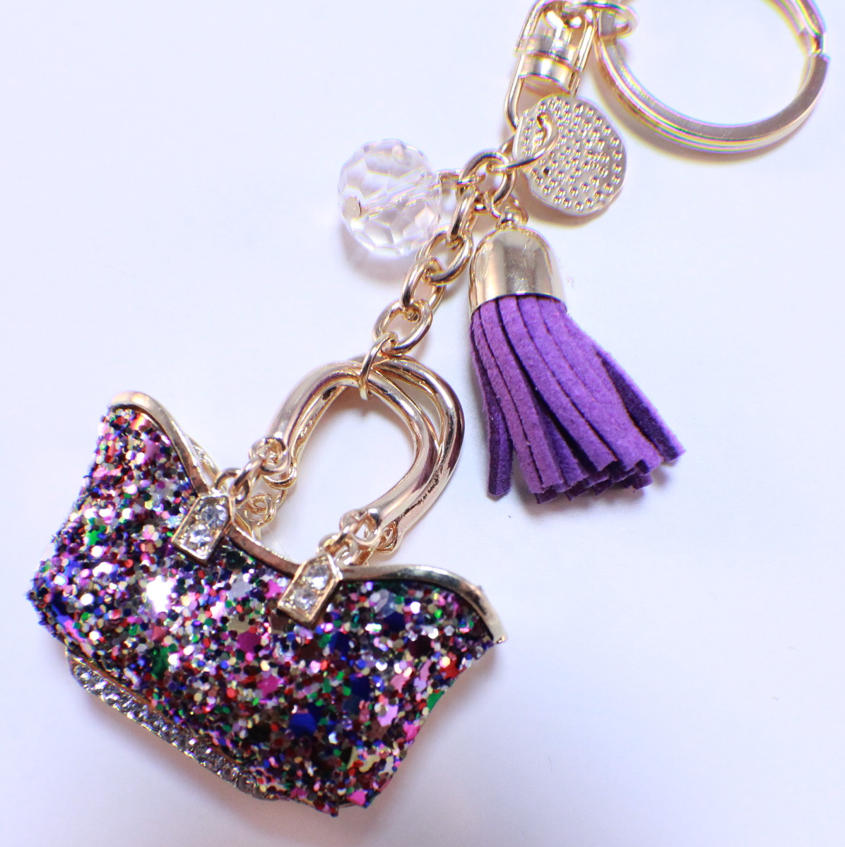 Rhinestone Bling Key Chain Fob Phone Purse Charm Glitter Handbag eBay