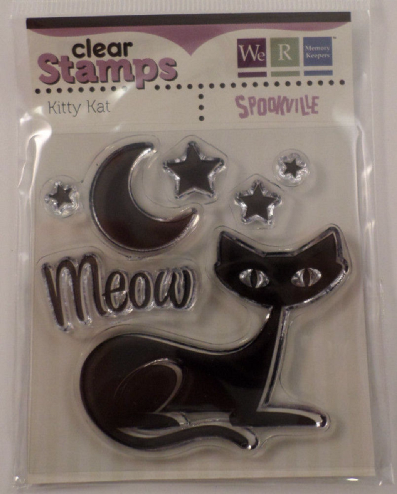 Clear Stamps Halloween Midnight Kitty Cat Kat Cling Rubber Stamp Set eBay