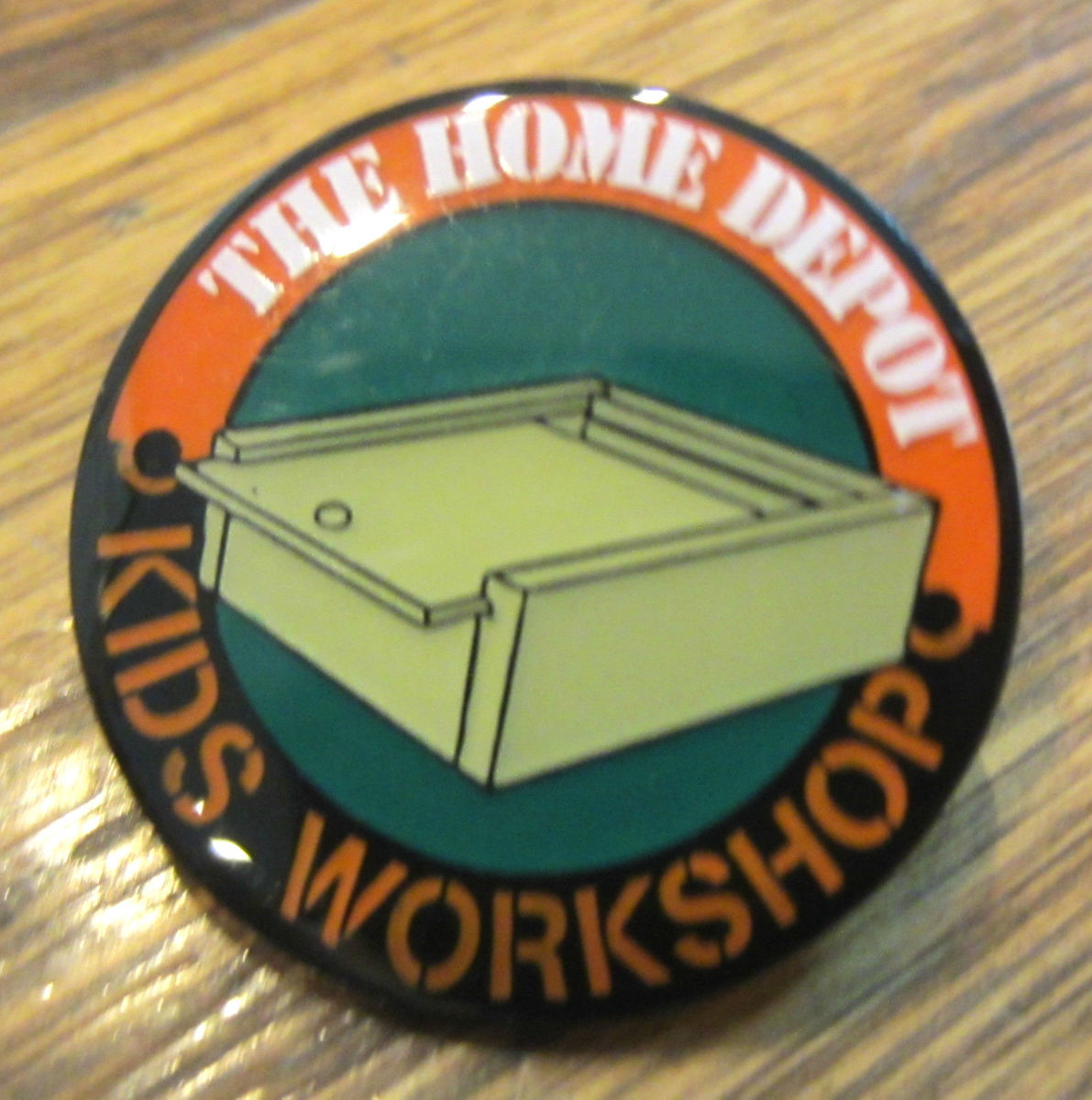 The Home Depot Kids Box With Sliding Lid Hat Lapel Pin eBay