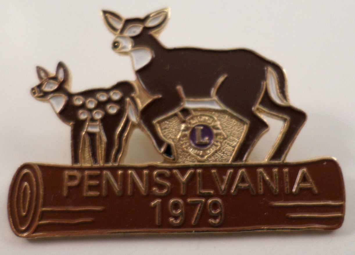 Lions Club Collectors Hat Lapel Pin Pennsylvania 1979 Bambi Dear And Fawn eBay