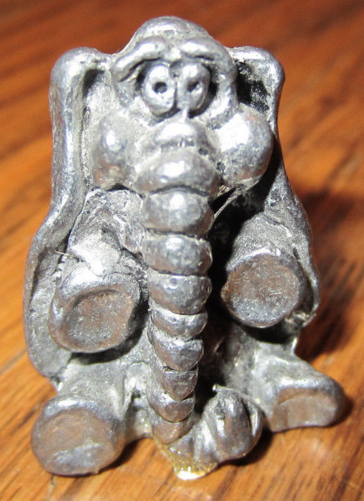 Pewter Animal Elephant Cartoon Features Fun Collectible Figurine eBay