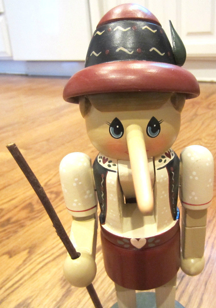 Zim Zims Wooden 12" Rare Nutcracker Pinocchio Collectible Figurine Z96
