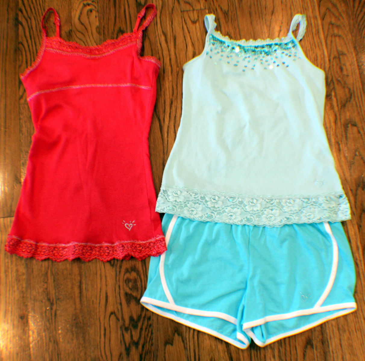 Justice Girls New Sz 10 Shorts 3 pc Lot 2 Sequin Lace Camis