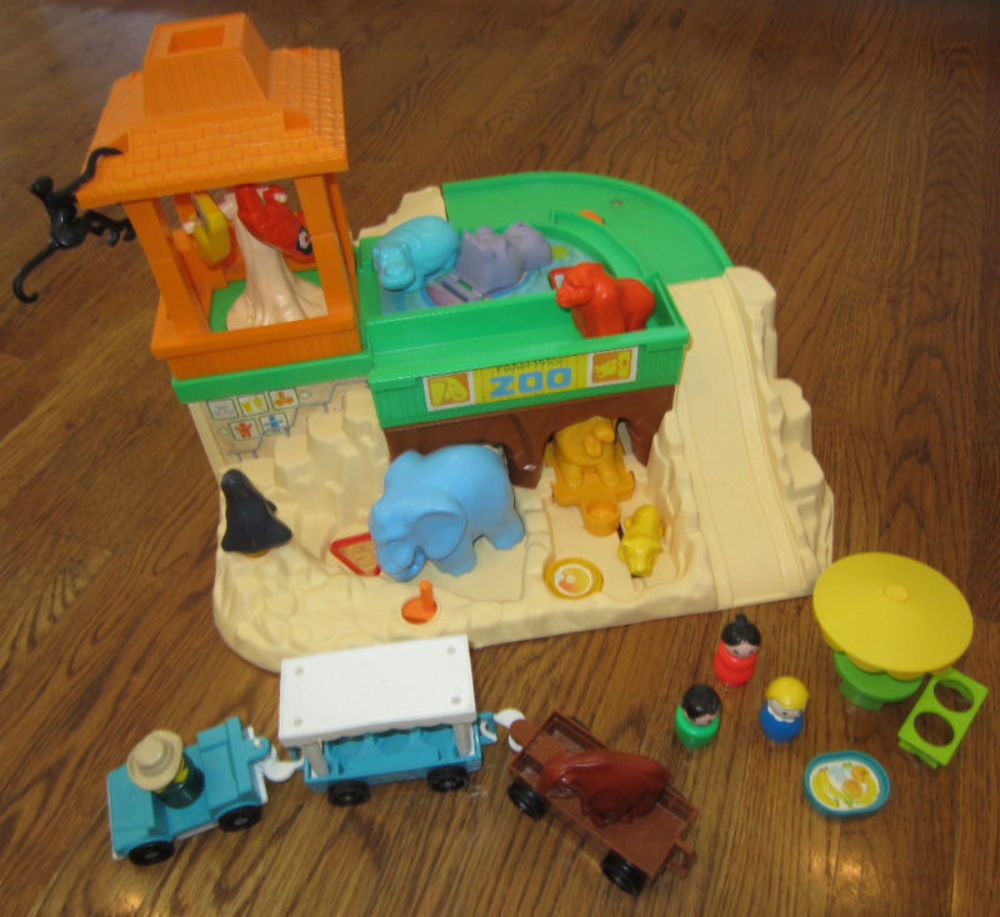 1984 Fisher Price Little People Zoo 916 Animals Tram Dragonfly Whispers