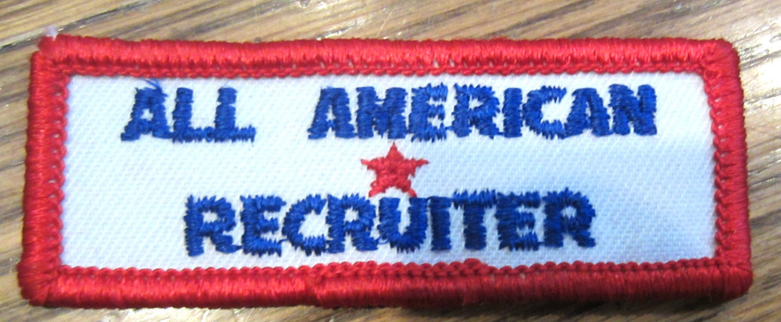 Vintage Uniform Patch Boy Scout Bsa All American Recruiter Rocker Bar