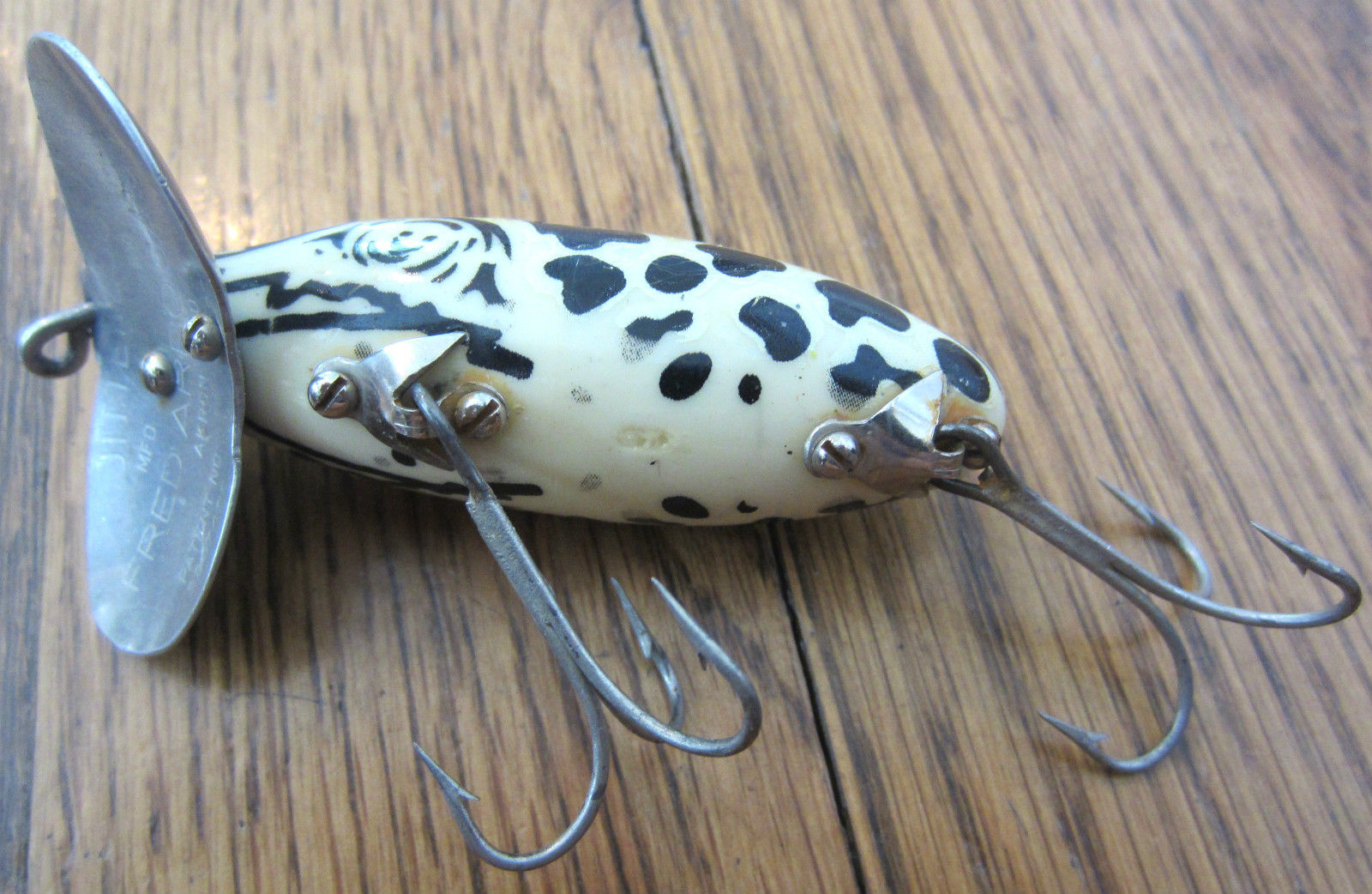 Vintage Jitterbug Fishing Lure Fred Arboghast Yellow And Black eBay