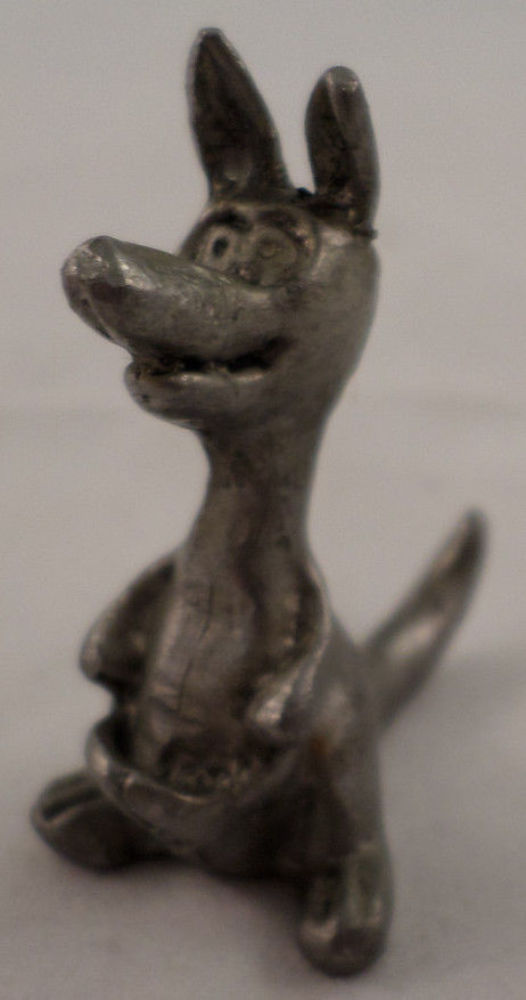 Pewter Collectible Figurine Animal Kangaroo Characature Dragonfly