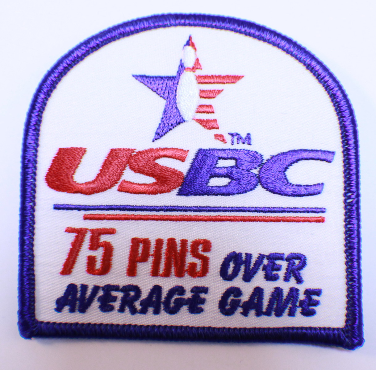 Bowling Uniform Patch High USBC 75 Pins over Average Game eBay