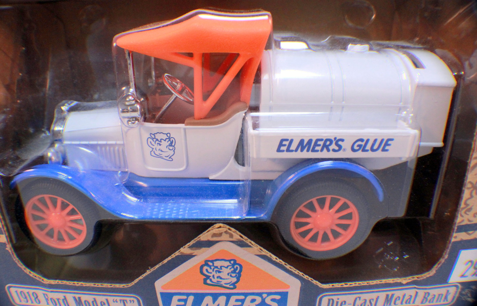 Ertl Collectibles Elmer's Glue Cast Iron Metal Bank Car new 125 scale