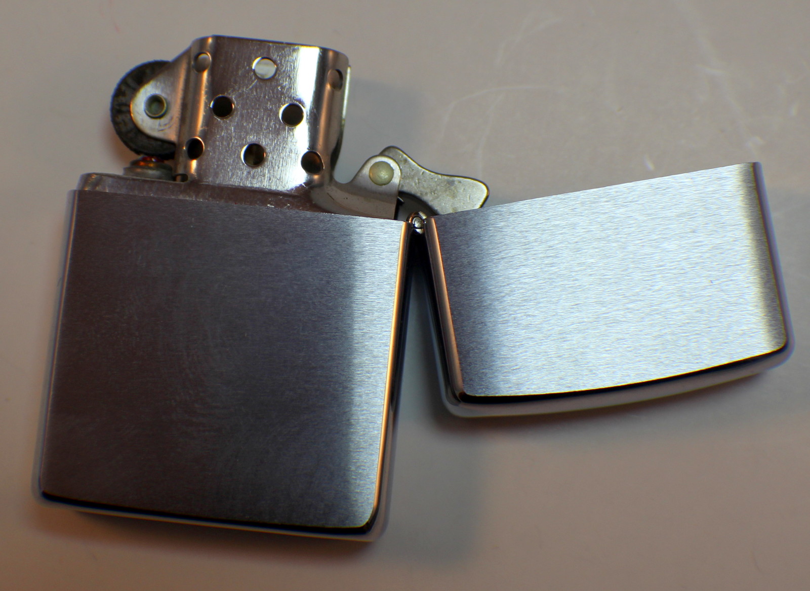 Vintage Zippo Brushed Chrome Fisherman Scene Lighter 1970 eBay