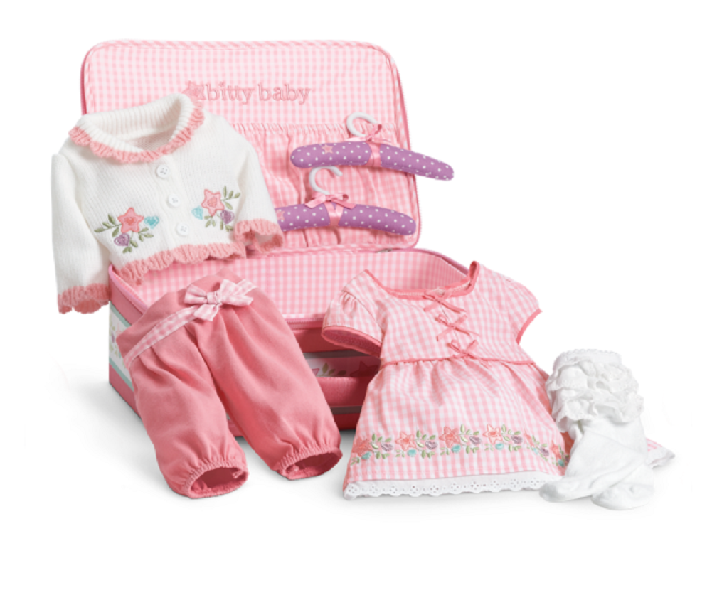 American Girl AG Bitty Baby Delux Layette Set with Travel Storage
