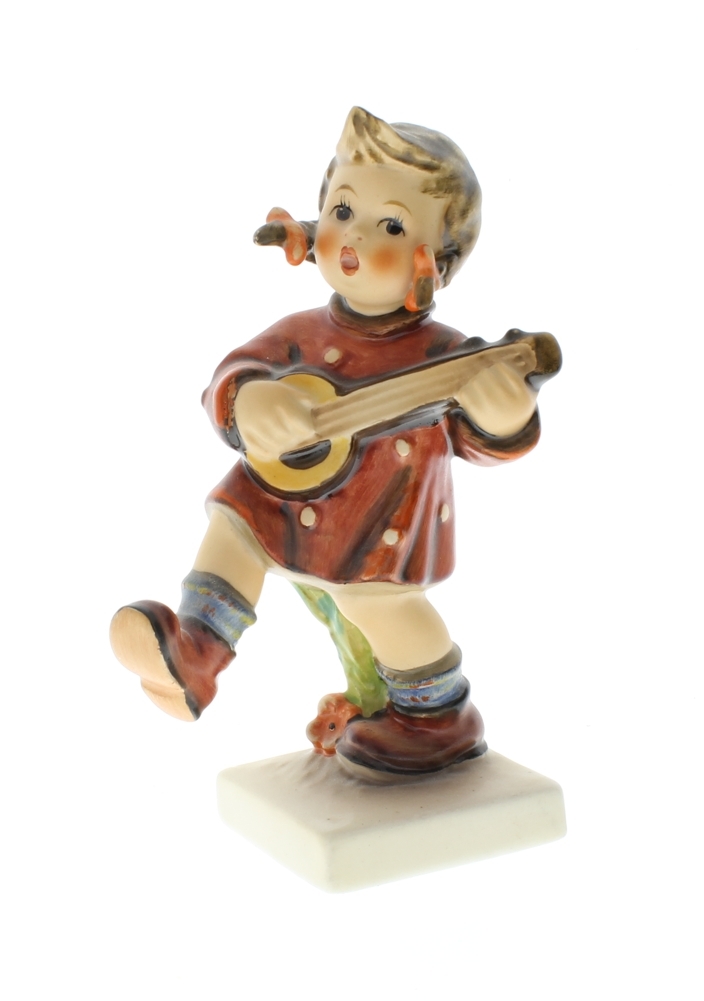 Hummel Goebel Figurine 86 Happiness Girl with Pigtails and Ukulele