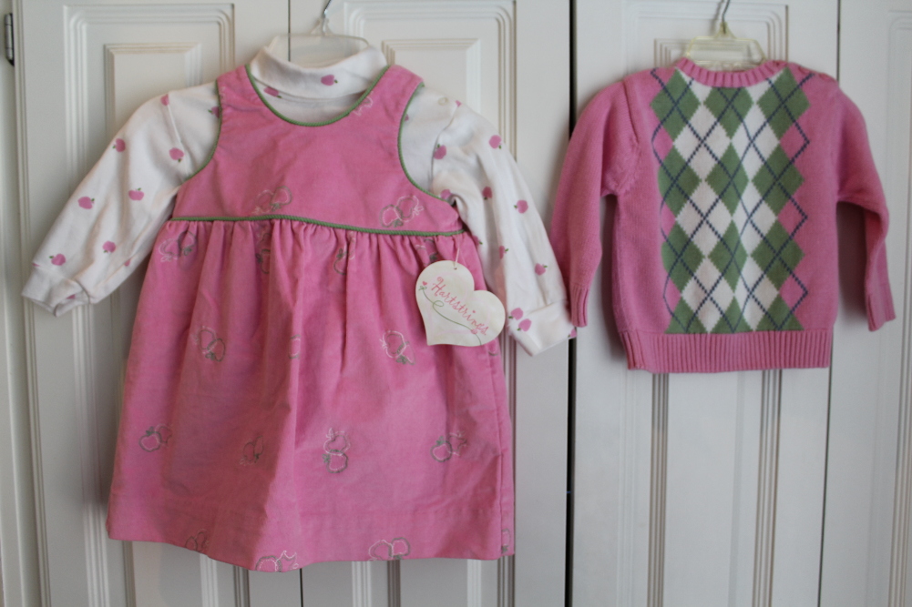 New Hartstrings 3 Pc BabyHartstrings Lot Sz 24 Mo Pink Dress Sweater
