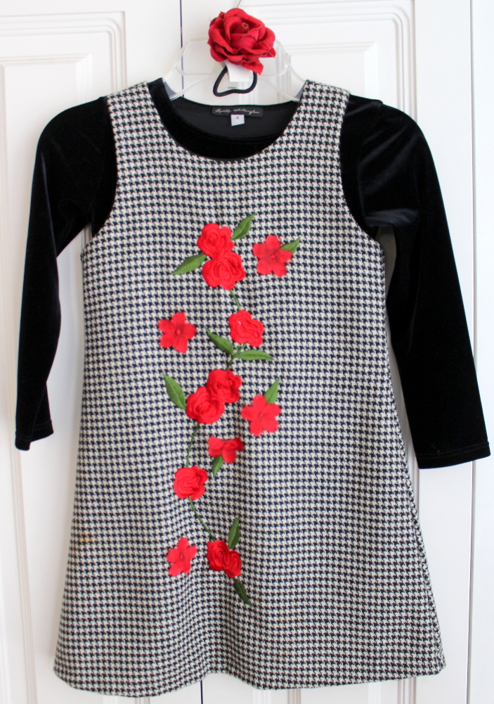 Rosetta Millington Boutique 3 Pc Lot Jumper/Dress Set Sz 4 Black White NWT Rose