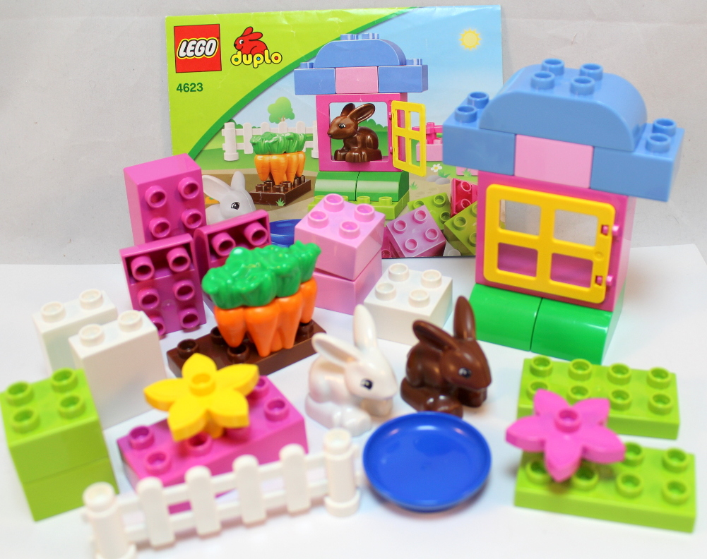 Lego Duplo Rabbit Garden 4623 Bunny Carrots Bucket Building Toy Easter eBay