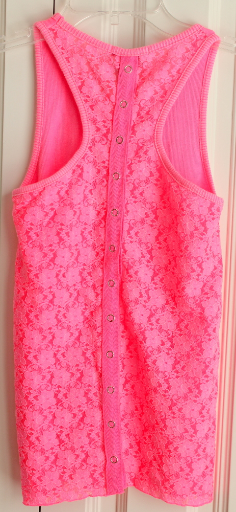 Flowers by Zoe Girls Sz L Snap Shirt Boutique Pink Lace Back