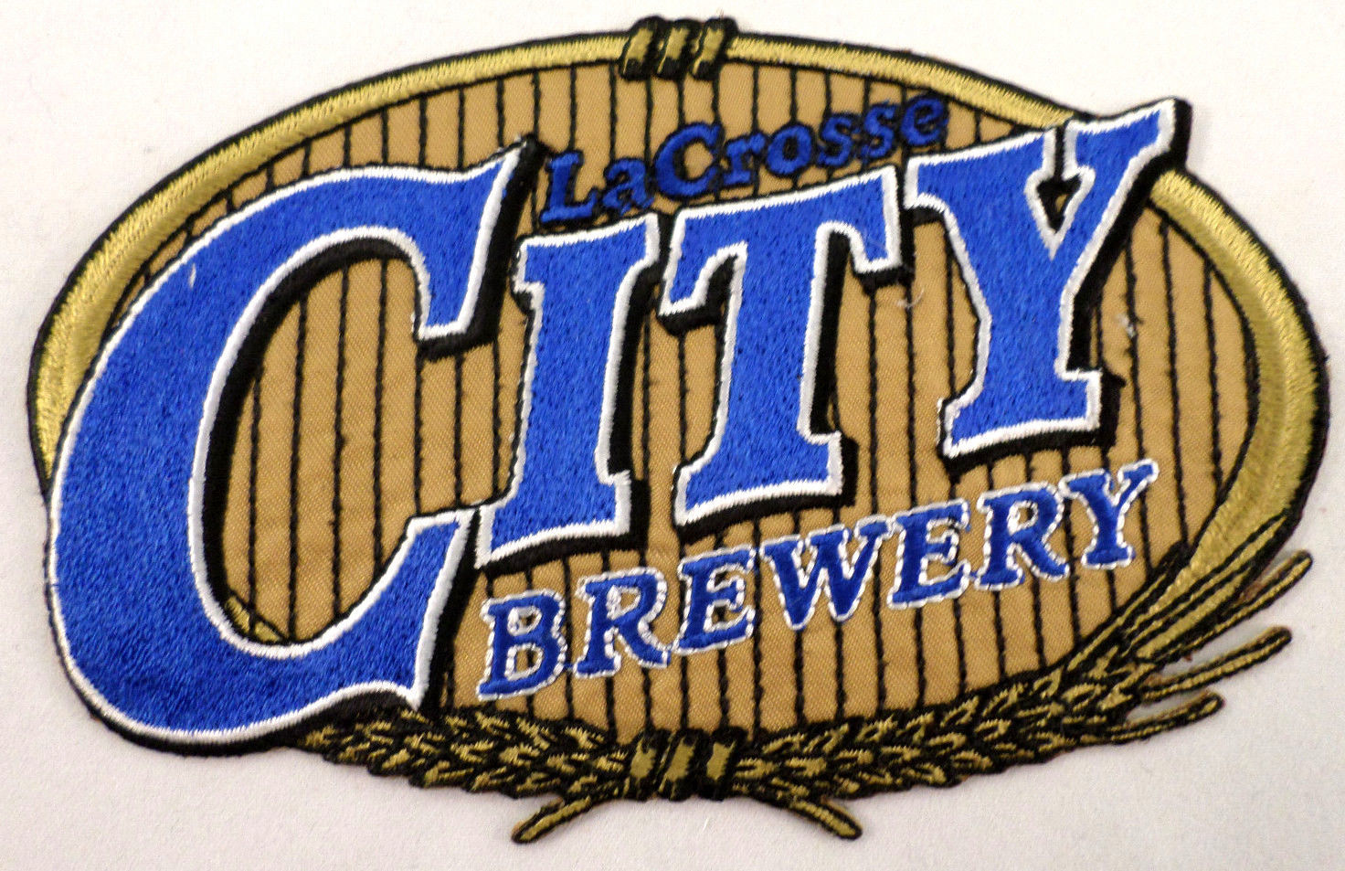 Lacrosse La Crosse City Brewery Beer Oval Uniform Patch OBk