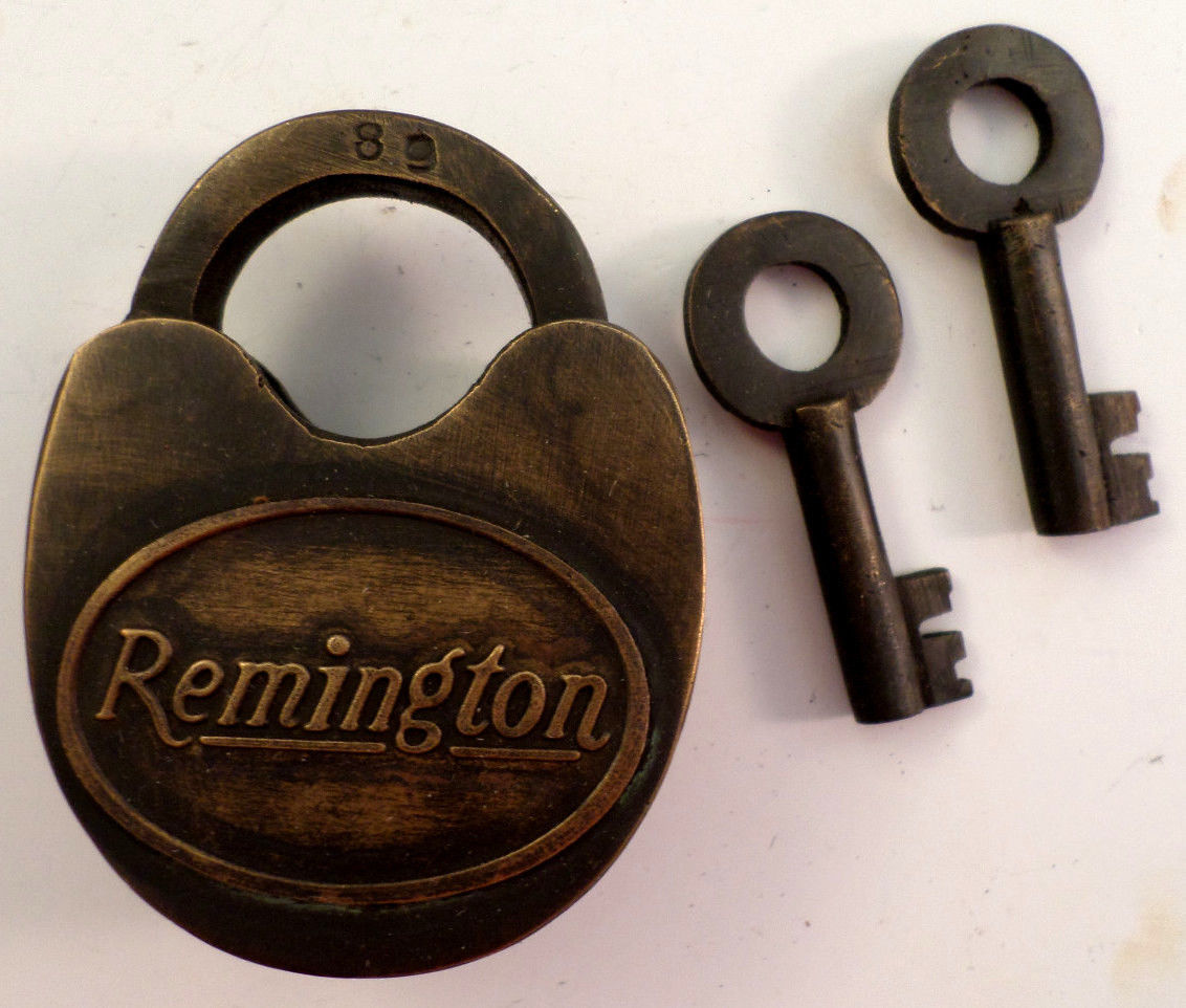 Solid Brass Lock And Key Remington Brand Riffles And Guns eBay