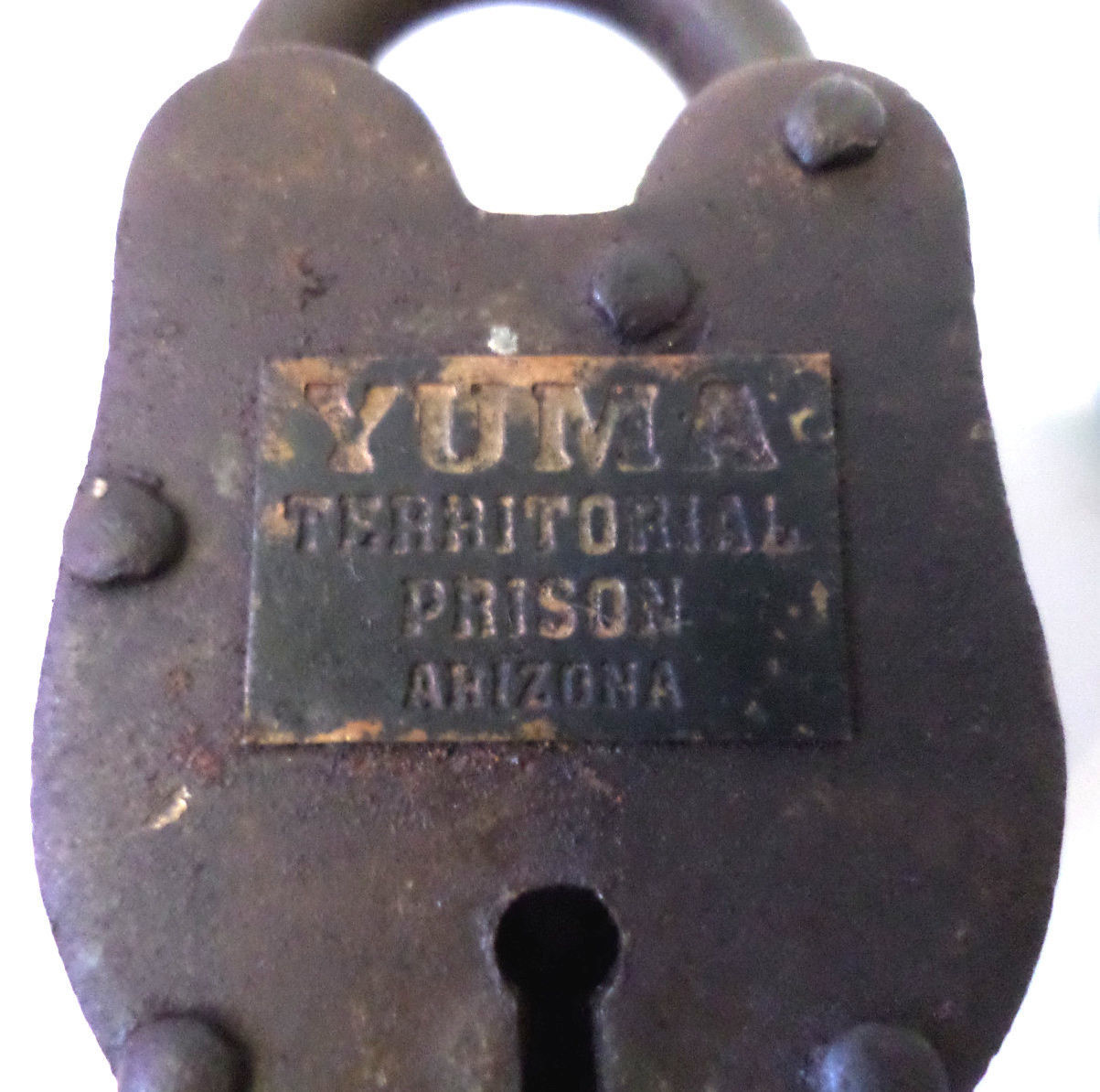 Cast Iron Padlock Yuma Territorial Prison Arizona Lock W/2 Keys Works Free Ship