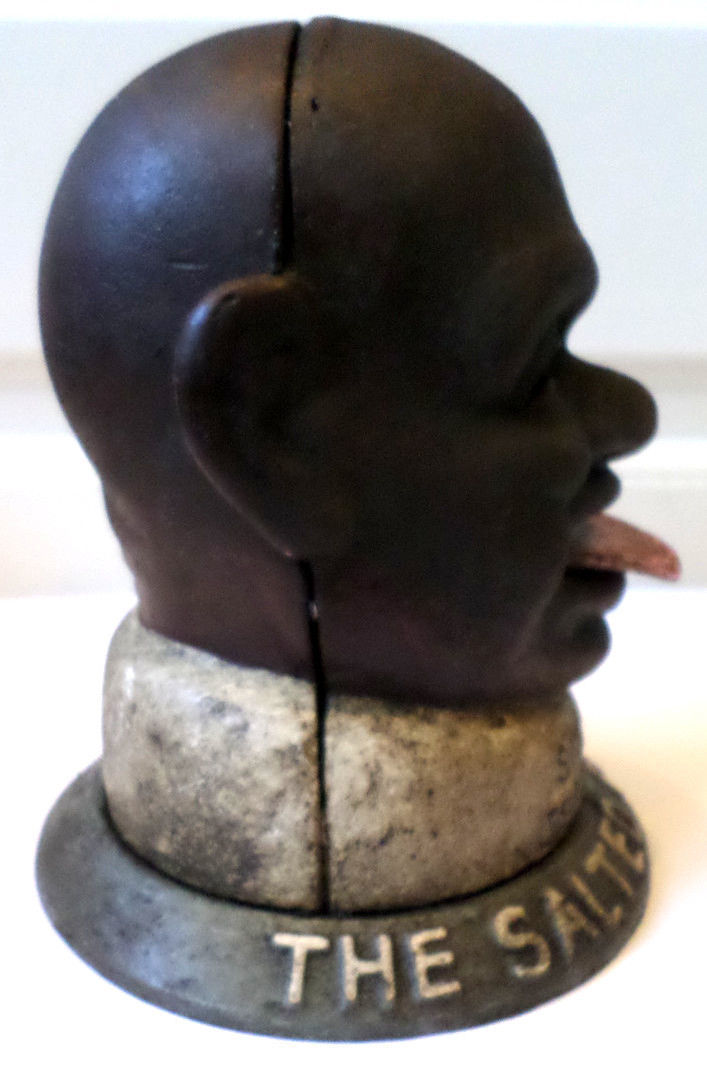 Cast Iron Salted Peanuts Smilin Sam Mechanical Bank Black Americana eBay