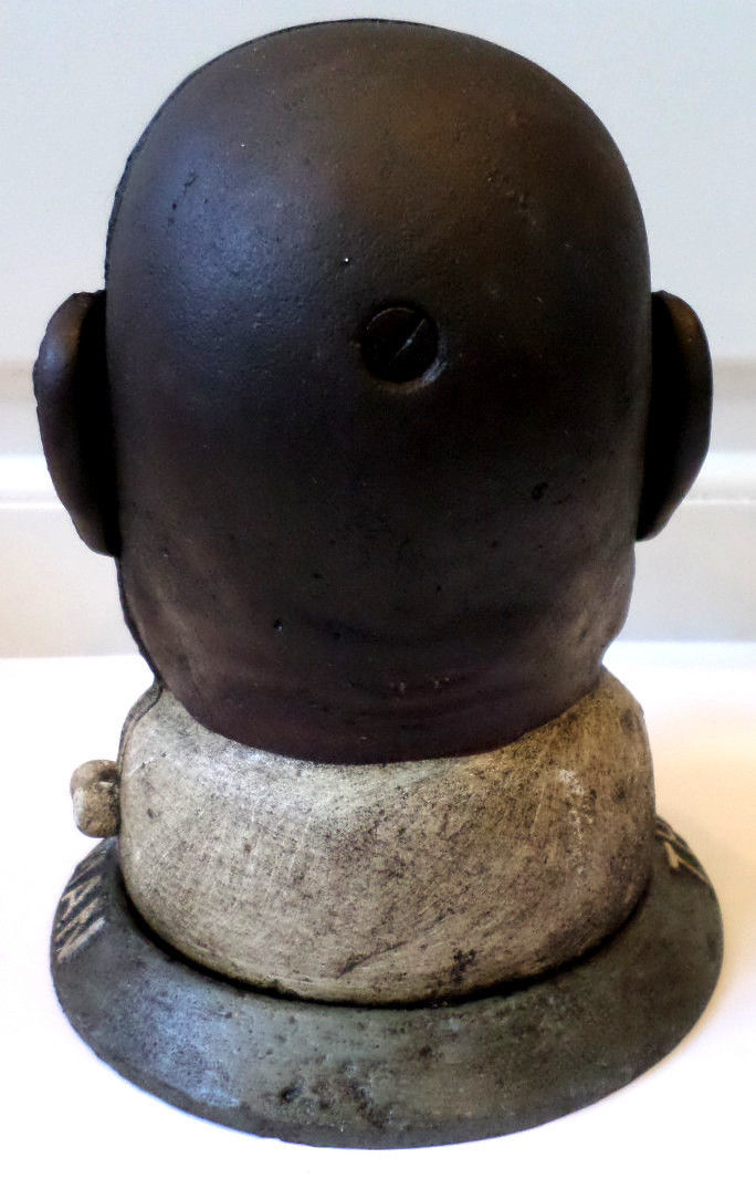 Cast Iron Salted Peanuts Smilin Sam Mechanical Bank Black Americana eBay