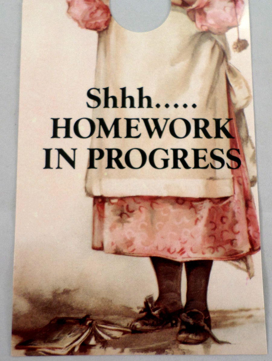 Homework in progress picture