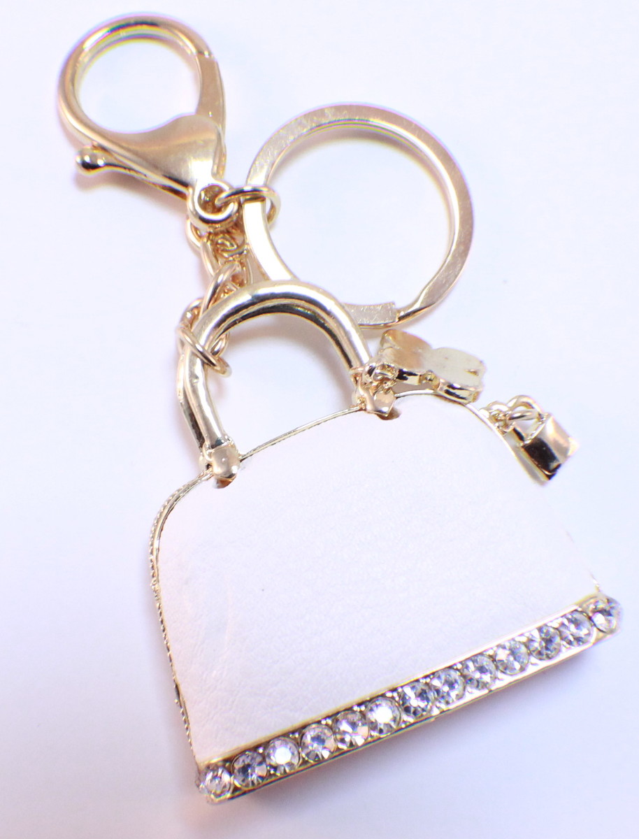 Rhinestone Bling Key Chain Fob Purse Charm High Fashion Shoulder Bag eBay