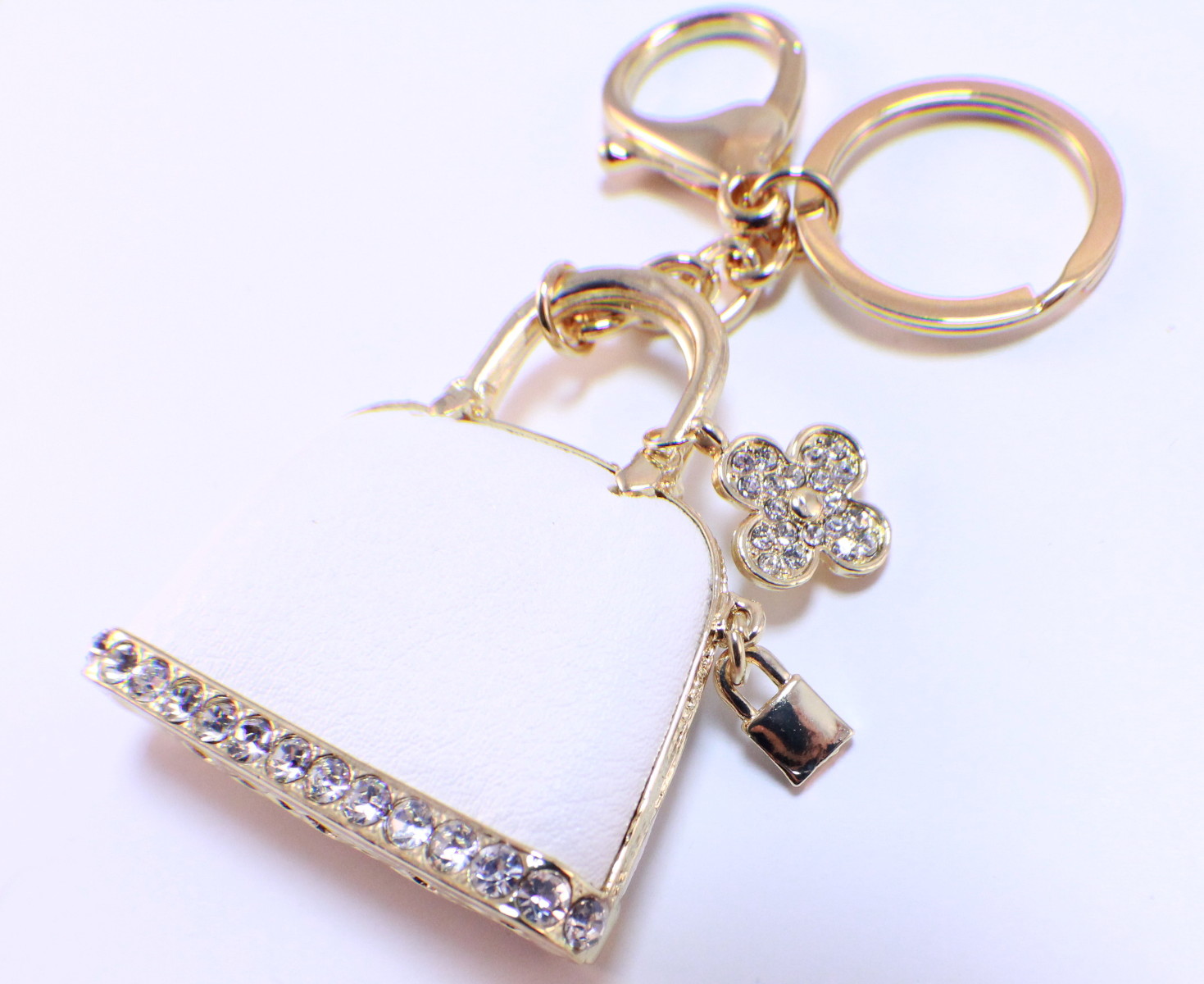 Rhinestone Bling Key Chain Fob Purse Charm High Fashion Shoulder Bag eBay