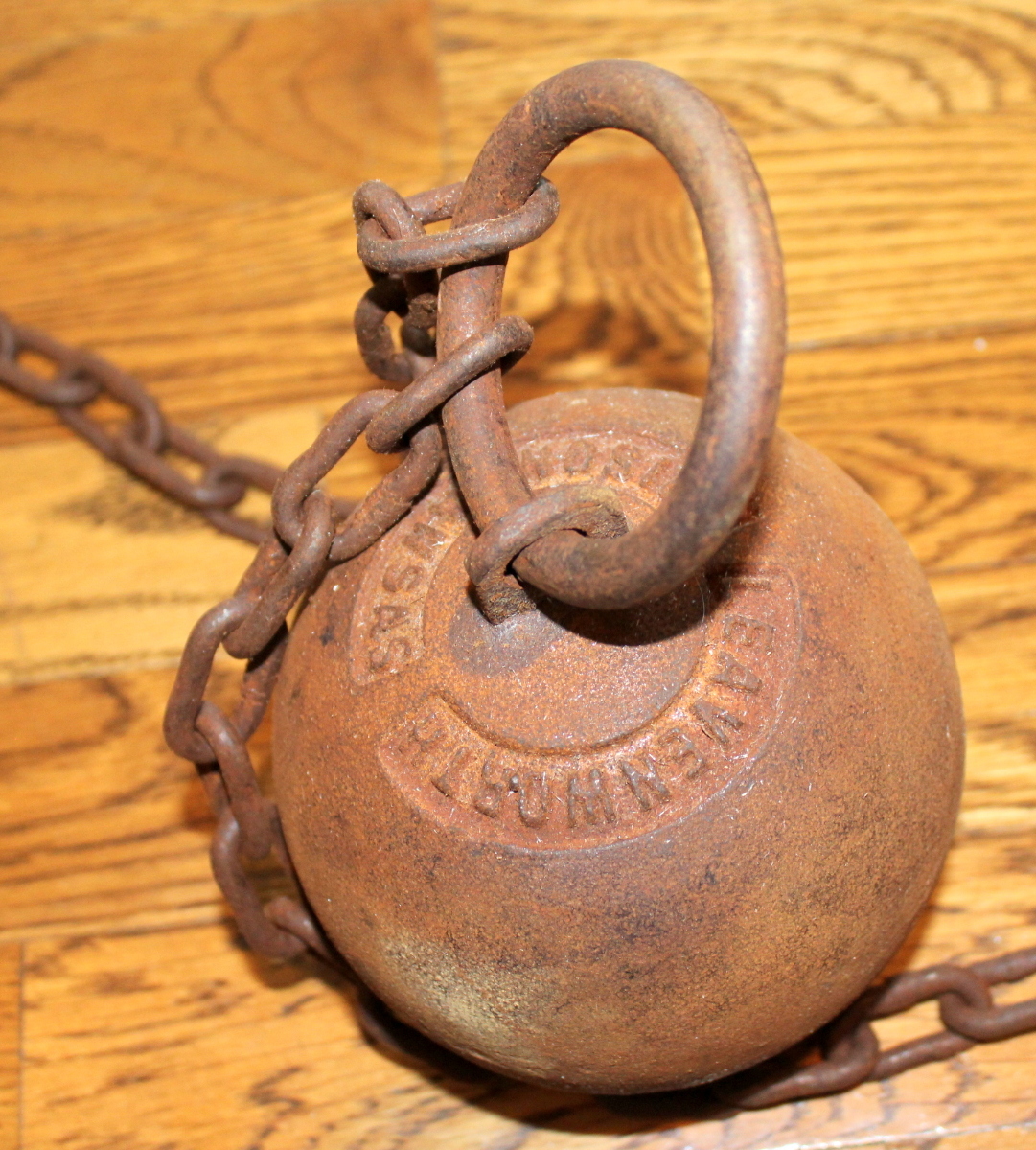 Cast Iron Ball And Chains Leg Irons Cuffs Leavenworth Prison Free