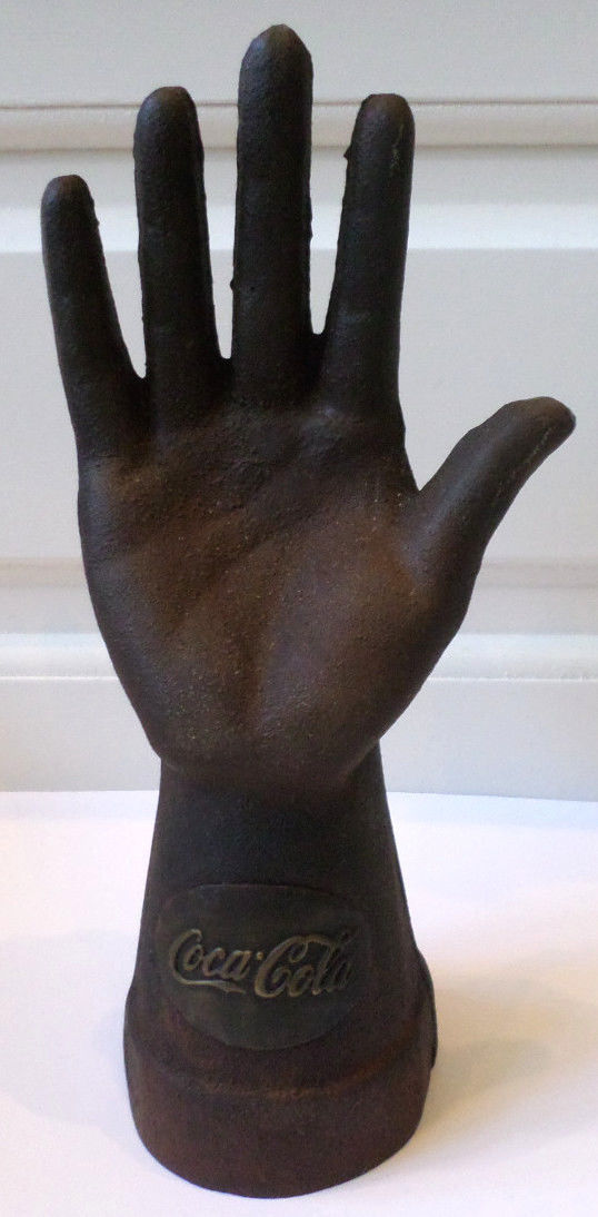 CocaCola Coke Antiqued Counter Top Display Hand Heavy Cast Iron eBay