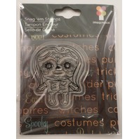 Imaginisce Spooky Town Voodoo Doll Skeleton Clear Cling Rubber Stamp