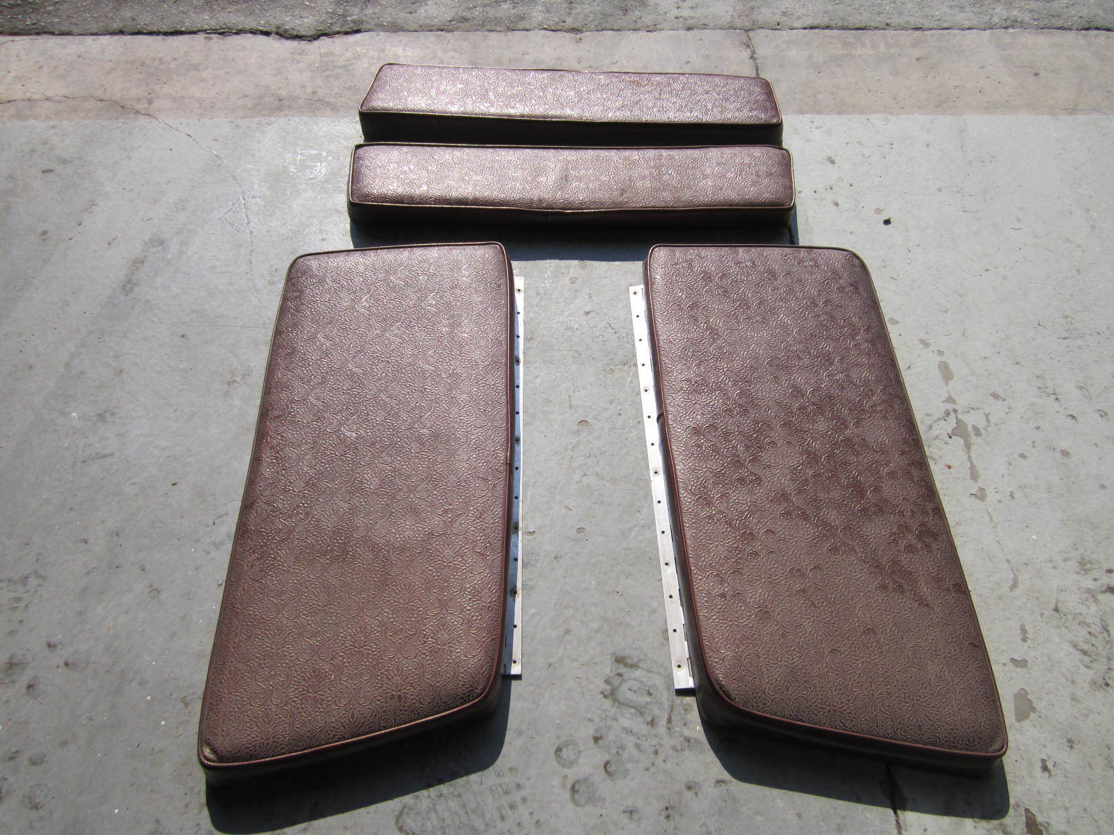 1974 Silverline Comoro Vintage Boat Bow Seat Cushions Green Bay