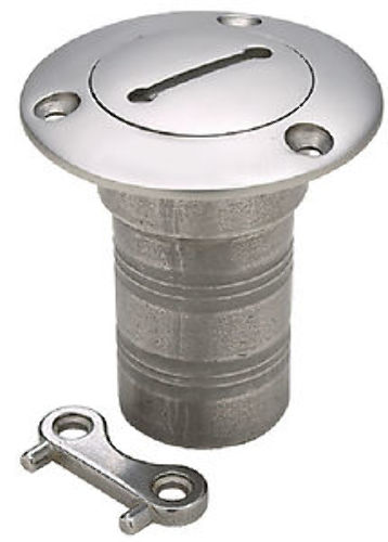SEACHOICE Gas Deck Fill Plate Safety Chain Cap Stainless Steel 1 1//2/" Hose 32251