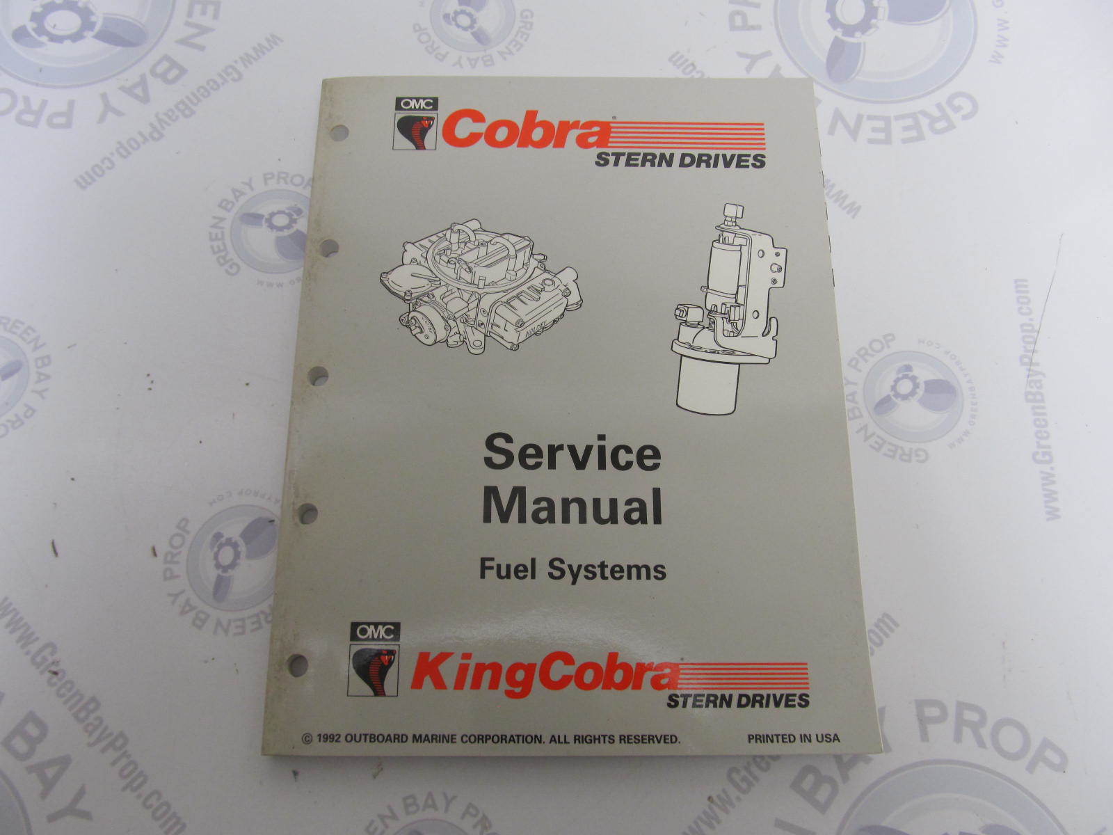 508293 1993 OMC King Cobra Stern Drive "JV" Fuel Systems Service Manual