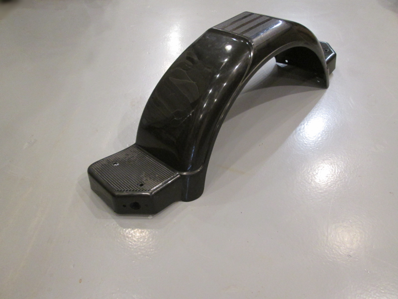 6184503 Shoreland'r 9"W, 39 1/2"L, 12"H Black Poly 2 Hole Boat Trailer Fender Green Bay