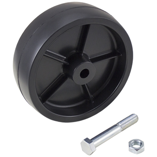 6806 22440 DuttonLainson 6" Trailer Jack Replacement Wheel, Black Poly