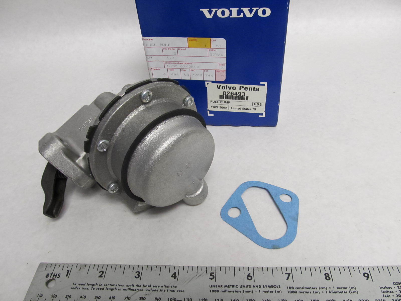 826493 Volvo Penta Marine Stern Drive Engine Carter Fuel Pump eBay
