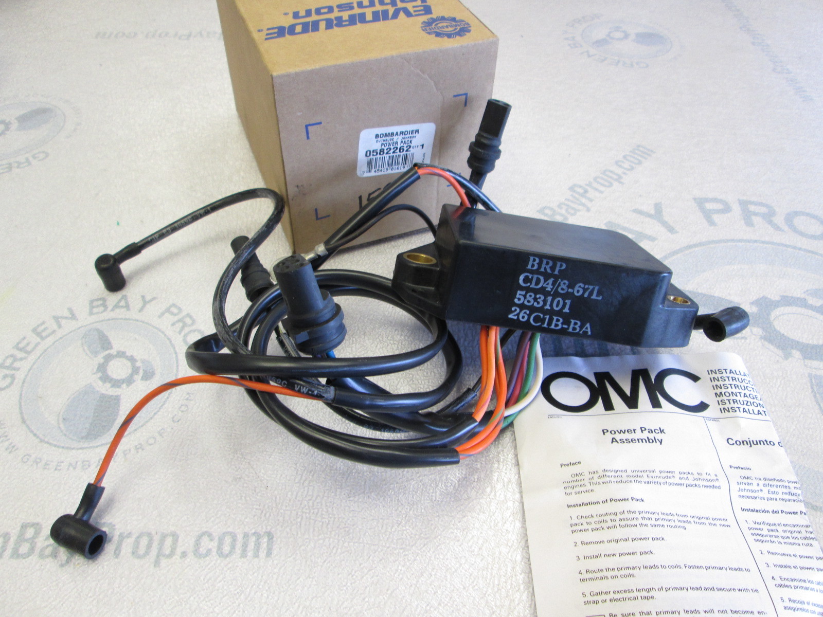 0583101 0582262 Evinrude Johnson Outboard Power Pack CD4/8 Green Bay