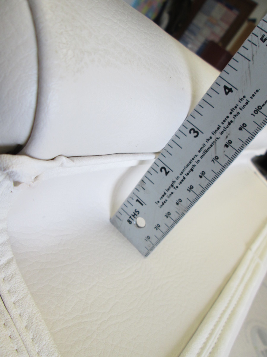 Boat Seat Cushion White Vinyl Back Rest Console Cushion eBay