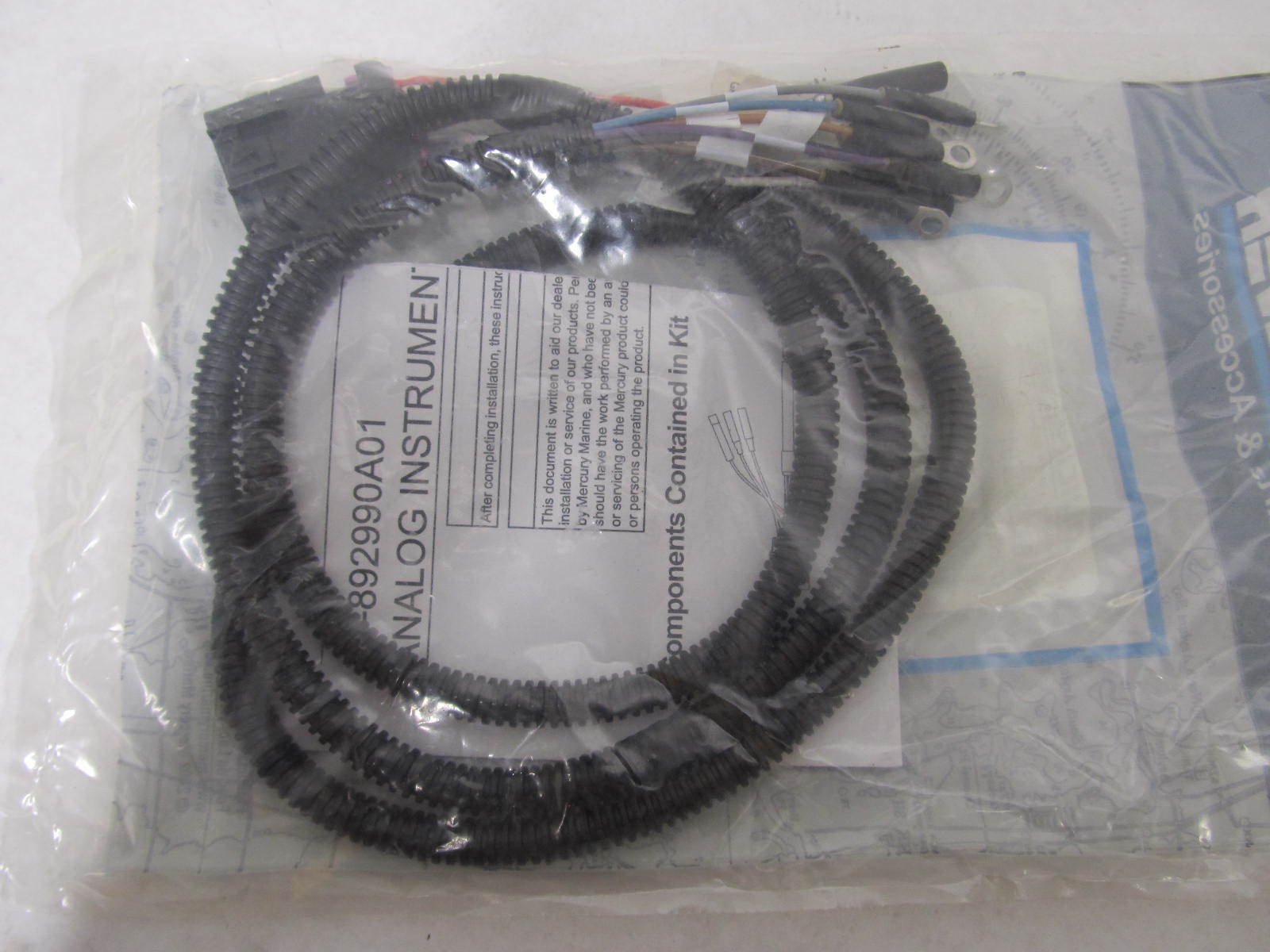 84892990T01 Quicksilver Mercury Mercruiser Marine Analog Gauge Harness