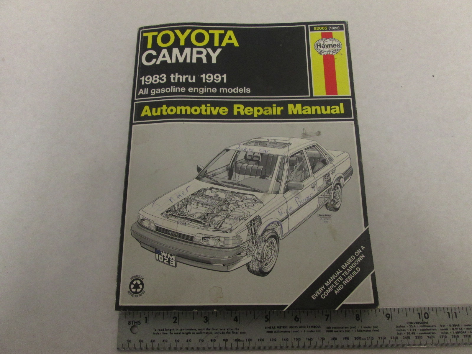 1983-1991 Haynes Toyota Camry Automotive Repair Manual, Gas Engines