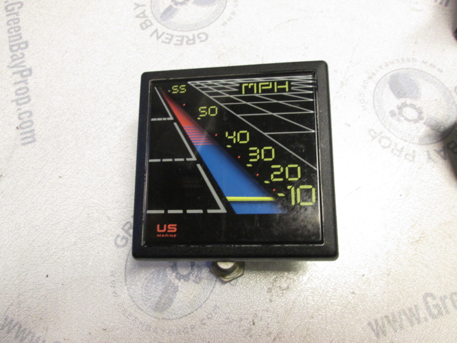 1980s Bayliner Capri Square Speedometer MPH Gauge Faria Blue Red eBay