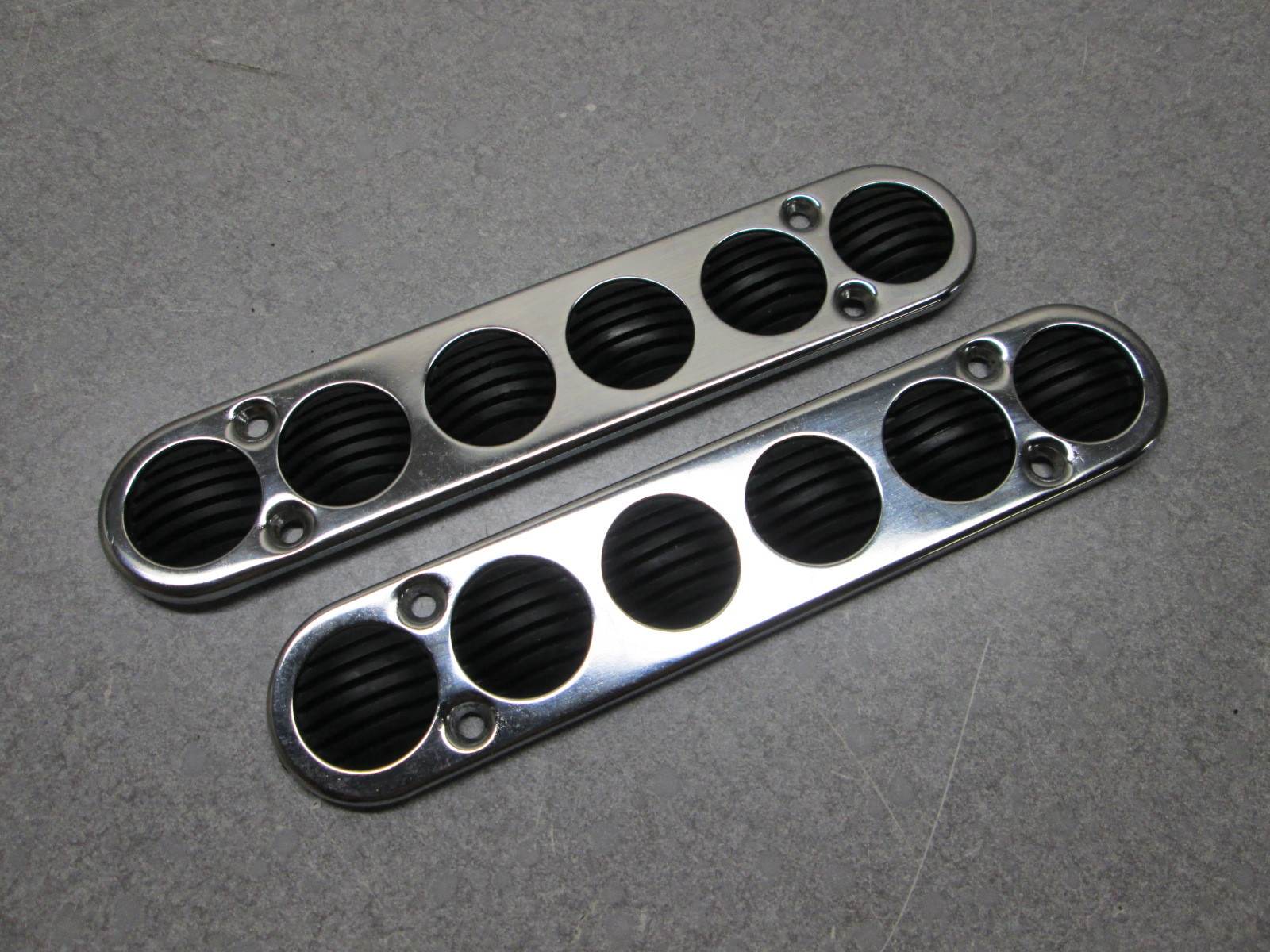 Bayliner Capri Boat Step Pads Rounded Chrome Rubber Green Bay