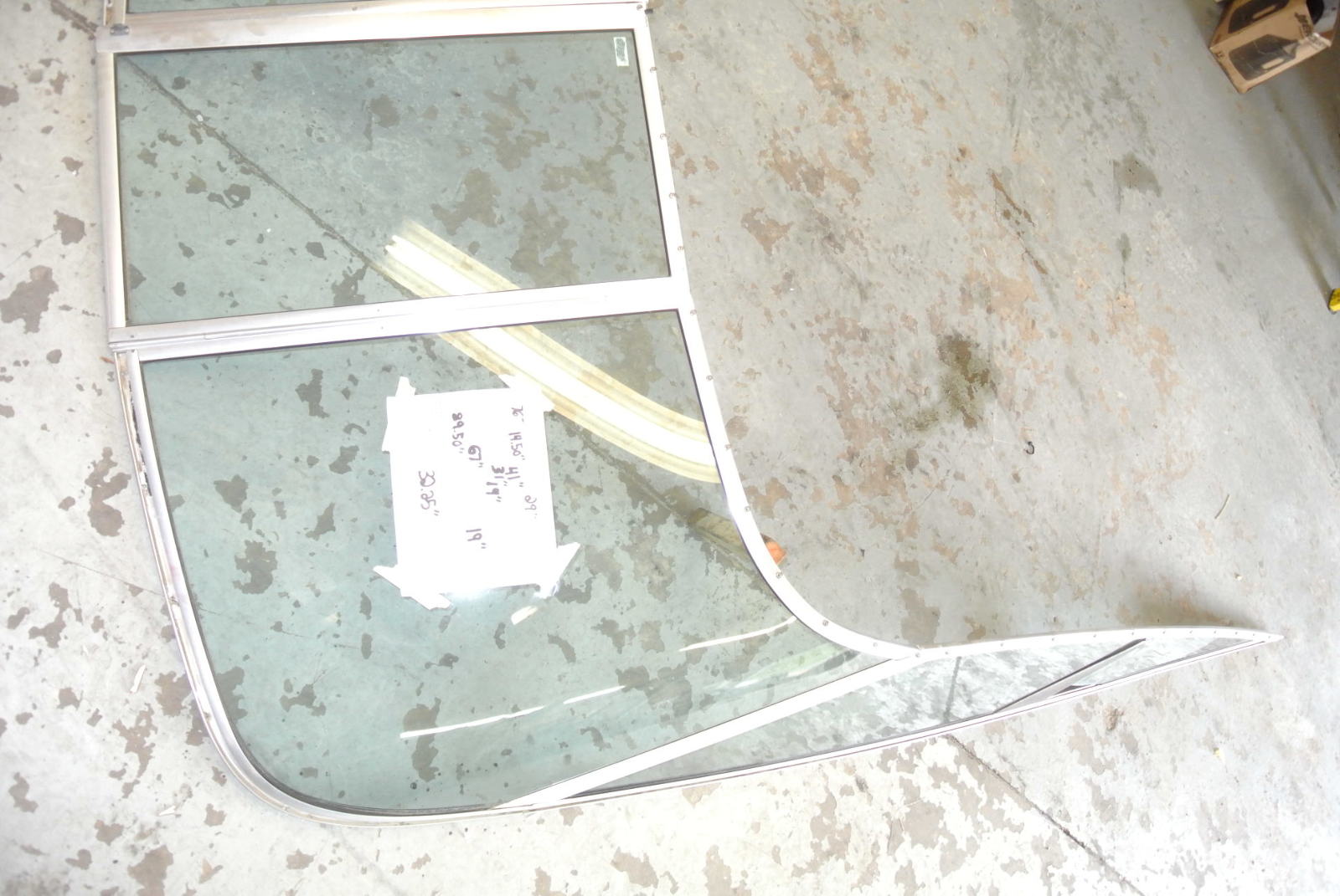 Curved Glass Boat Windshield 1989 Arriva 18 ft Walk Through Door eBay