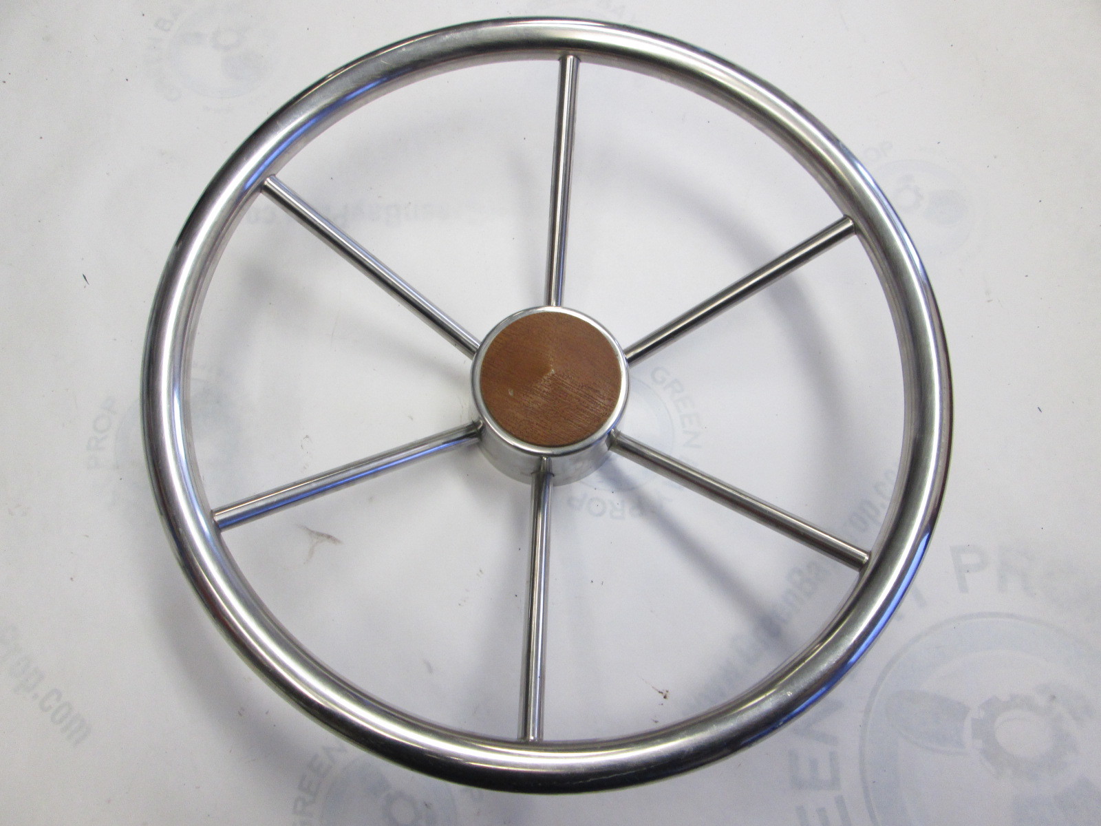 Vintage Boat Stainless Steel 14.75 in Steering Wheel 6 Spokes Standard