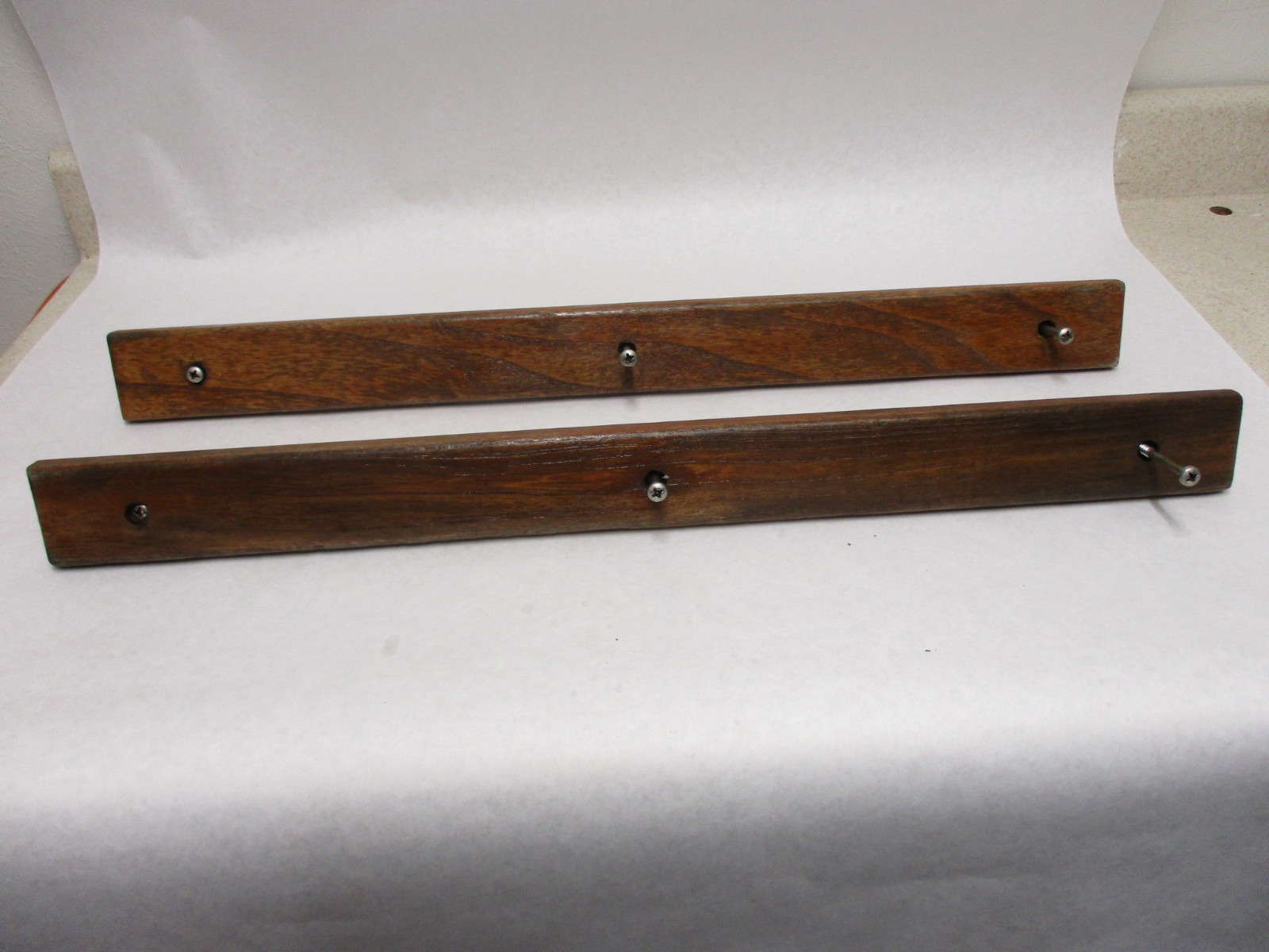 Boat Grab Hand Rails Teak Wood 28" x 2.5" Green Bay Propeller