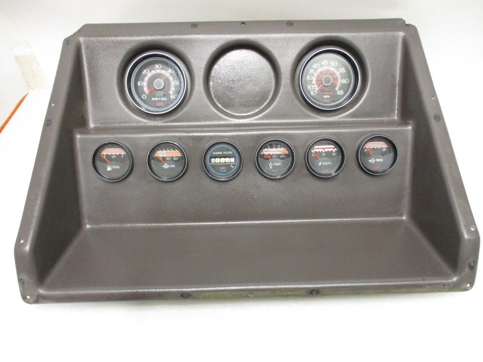 Gauge Panel MPH Temp Oil Fuel Volt Trim Engine Hours Boat Dash Green
