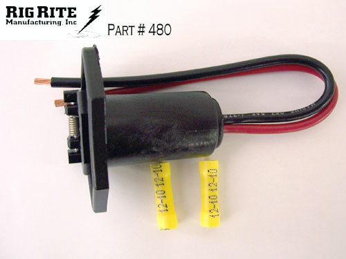480 Rig Rite Male Trolling Motor Receptacle 2 Wire for 12V and 24V GB697738255